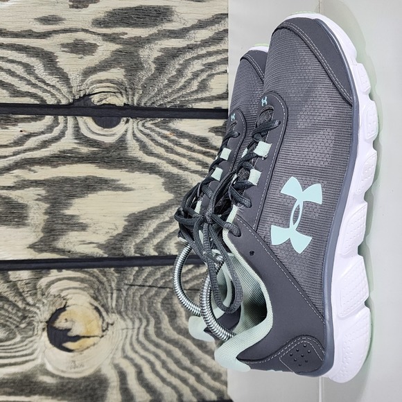 Under Armour Micro G Assert 7 Gray Womens Size US10 Running Shoes 3020674-102 - Picture 5 of 11